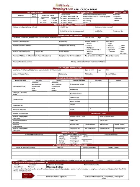 housing loan bpi|bpi housing loan application form.